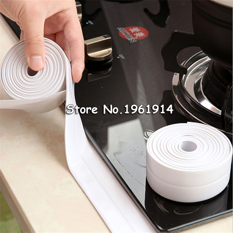 1 Roll 3.2mx22mm Bathroom Shower Sink Bath Sealing Strip Tape PVC Self Adhesive Waterproof Wall Sticker for Bathroom Kitchen ► Photo 1/6