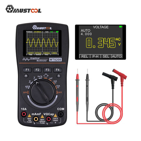 MUSTOOL 2 in 1 MT8028 HD Intelligent Graphical Digital Oscilloscope Multimeter With 2.4 Inches Color Screen for Electronic Test ► Photo 1/6