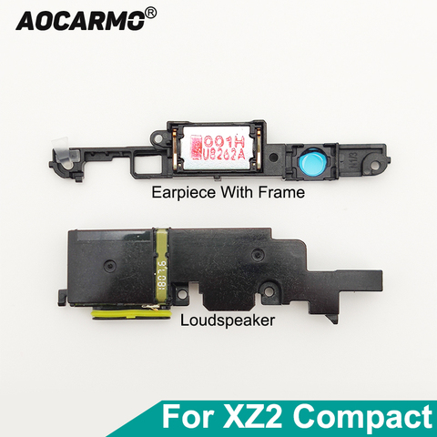 Aocarmo For Sony Xperia XZ2 Compact Mini XZ2C Top Earpiece Ear Speaker With Holder Frame Bottom Loudspeaker Buzzer Ringer ► Photo 1/6