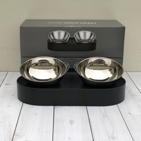 Stainless Steel Pet Dog Cat Double Bowls Adjustable Anti-Slip Food Water Bowl Feeder for Cats Single or Double bowls and feeders ► Photo 1/6