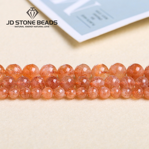 Fancy Gold Sunstone High Quality Beads Orange Moonstone 4-10mm size Loose Gemstone Accessory For Jewelry Making Free Shipping ► Photo 1/5