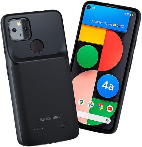 NEWDERY Battery Case For Google Pixel 5 (5G) 4700mAh Slim Portable Extended Charging Case Battery Charger for Pixel 4A Black ► Photo 1/6