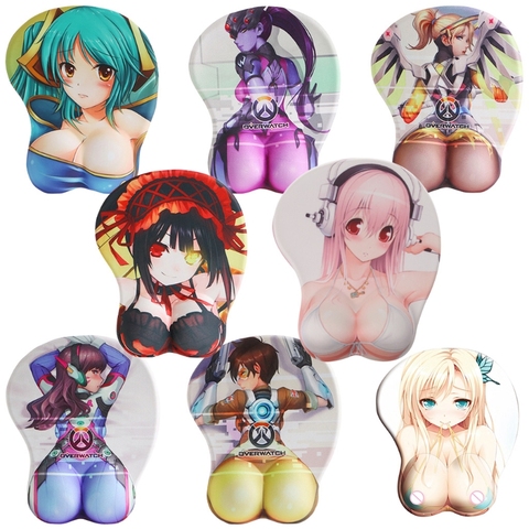 New Gaming Mouse Pad Anime Cute Girls Pattern Creative Design 3D Silicone Mouse Pad Creative Wrist Rest Support Freeship ► Photo 1/6