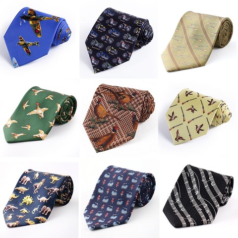 Tailor Smith Silk Bird Necktie Mens Fancy Animal Tie Printed Suit Dress Casual Party Necktie Cravat Hunting Shooting Accessory ► Photo 1/6