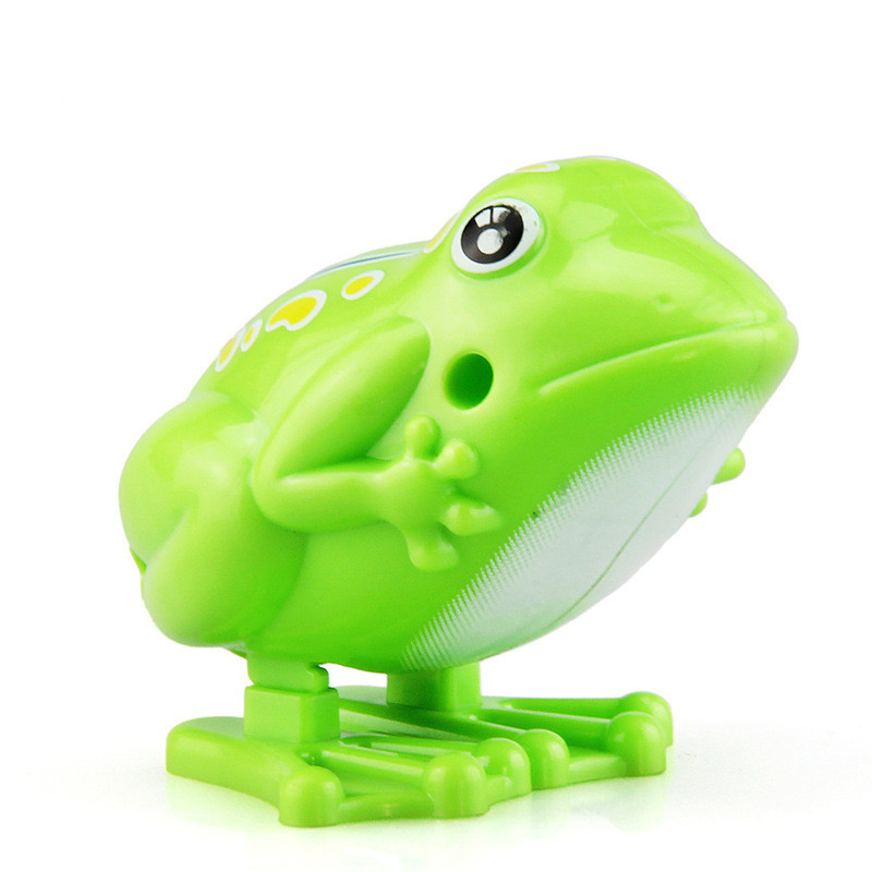 Cute Plastic For Kids Green Classic Toys Clockwork Toy Wind Up Toy Jumping Frog 
