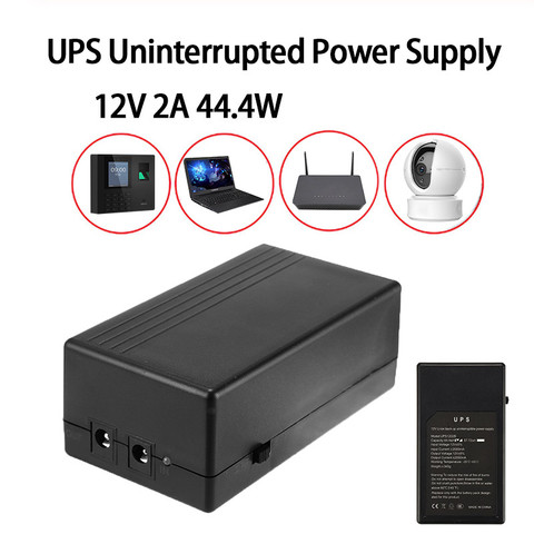 5V 2A 44.4W Multipurpose Mini UPS Battery Backup Security Standby Power  Supply Uninterruptible Power Supply 111 x 60 x 43mm