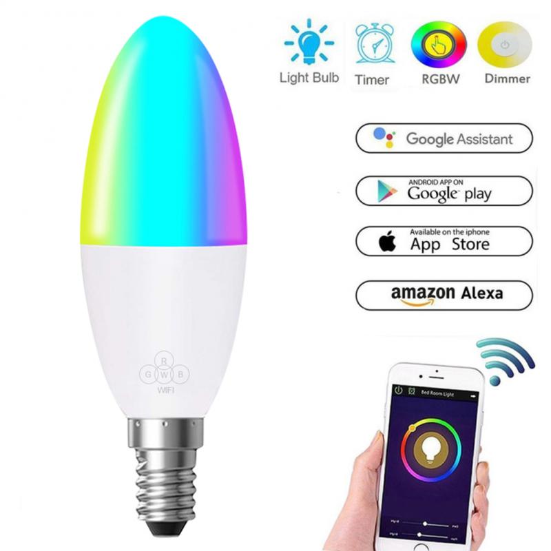 Tuya E14 LED Smart Candle Light Bulb WiFi App Control Amazon Alexa Google Home 
