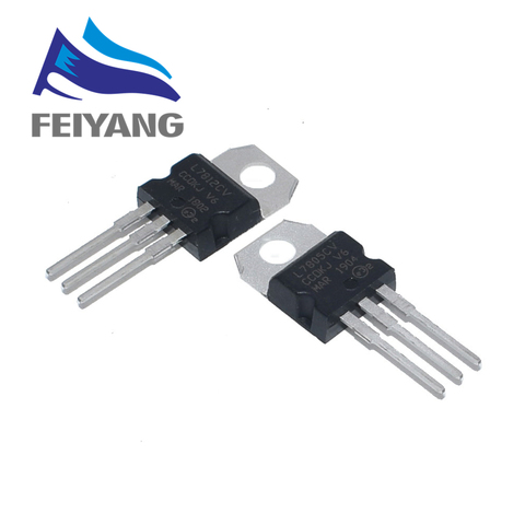 10pcs/lot 7805 L7805CV TO-220 Three-terminal voltage regulator ► Photo 1/4