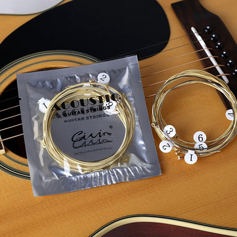 6 pcs Practice Nickel Plated Steel Guitar String Acoustic Guitar with Original Retail Bag ► Photo 1/6