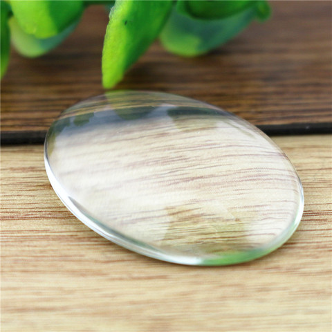 2pcs/lot 30x40mm Oval Flat Back Clear Glass Cabochon, High Quality, Lose Money Promotion!!!(Z3-07) ► Photo 1/1