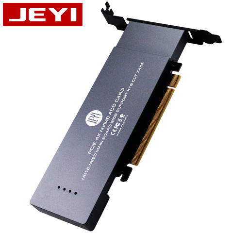 JEYI iHyper-Pro m.2 X16 TO 4X NVME  PCIE3.0 GEN3 X16 TO 4*NVME RAID CARD PCI-E VROC CARD RAID M.2X16 M2X16 4XX4 NVME*4 RAID ► Photo 1/6