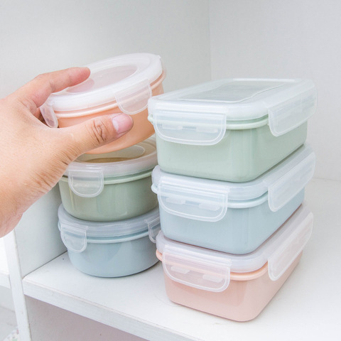 Round Mini Refrigerator Crisper Storage Box PP Food Storage Box for Kitchen Seal Box Lunch Grains Tank Sorting Container ► Photo 1/6