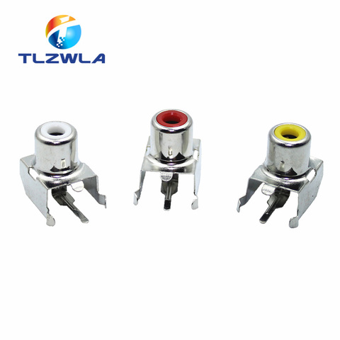 5pcs AV-8.4-3 AV Pin Jack 3 Color RCA Female Audio Video AV Socket Connector ► Photo 1/6