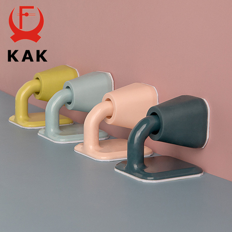 KAK Silicone Rubber Door Stop Non Punch Door Holder Nordic Style Mute Noiseless Door Stopper Buffer Damper Stop Door Hardware ► Photo 1/6