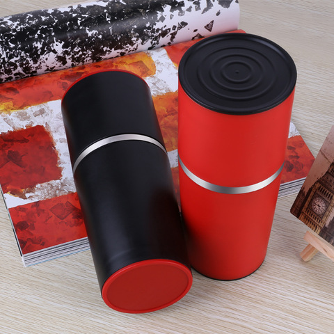 Portable Coffee Maker 4 in 1 Stainless Camping Travel Manual Easy Coffee Grinder Coffee Mug Percolator Set ► Photo 1/3