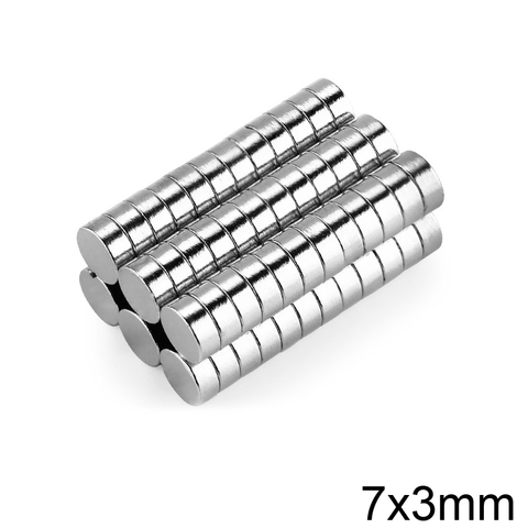 20~1000pcs 7*3 mm Neodymium magnet disc 7x3mm N35 NdFeB Dia 7x3 Strong Small Magnetic Magnets For Craft 7mm x 3 mm strong magnet ► Photo 1/6