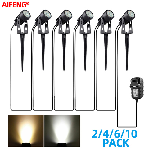 Led Garden Lights Outdoor Lawn Lamp Safety Low Voltage Street Lights IP65 AC100-240V Waterproof 2/4/6/10 in 1 Landscape Lighting ► Photo 1/6