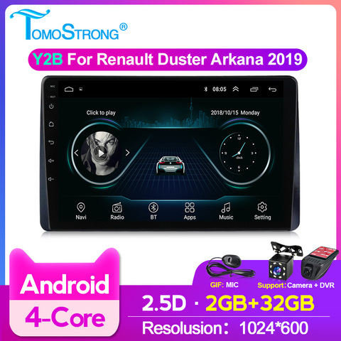 TomoStrong 4CORE SWC WIFI BT For Renault Duster Arkana 2022 Car Radio Multimedia Video Player Navigation GPS  Android system ► Photo 1/6