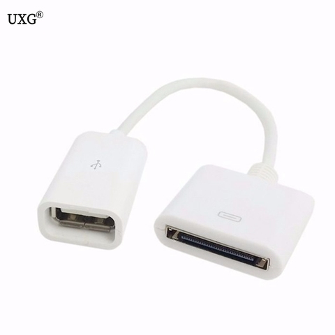 10CM Docking 30pin Female to USB 2.0 Female Data Charge Short Cable Dock 30P Black & White ► Photo 1/4