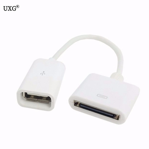 15CM Docking 30pin Female to USB 2.0 Female Data Charge Short Cable Dock 30P Black & White ► Photo 1/4