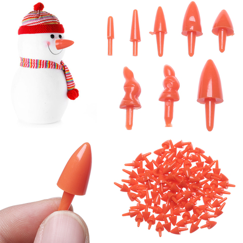 100Pcs/Bag Plastic Snowman Red Nose 8 Sizes for DIY Doll Nose Santa Claus Nose Doll Puppet Plush Animals Sewing Accessories ► Photo 1/6