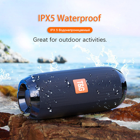 Portable Speaker Wireless Bluetooth Speakers TG117 Soundbar Outdoor Sports Waterproof Support TF Card FM Radio Aux Input ► Photo 1/6