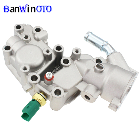 Thermostat Housing Aluminium Coolant Water Flange & Sensor for Citroen BX C15 C3 MK /for Peugeot 1007 205 206 1336.Y8 9654775080 ► Photo 1/6