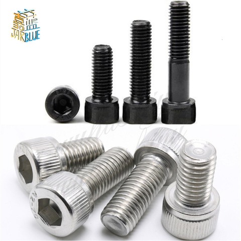 50 Pc M1.4 M1.6 M2.5 M3 304 A2 Black Stainless Steel 12.9 Din 912 Hexagonal Hollow Hexagonal Screw L=2-30mm ► Photo 1/2