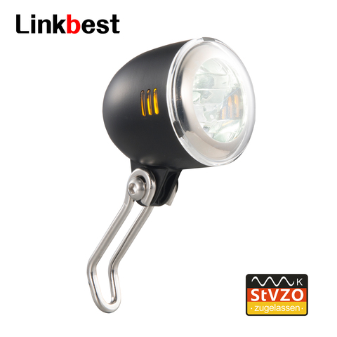 Linkbest Headlight LED Bicycle light , Waterproof IPX-5, 6V-48V for hub dynamo and ebike ► Photo 1/6