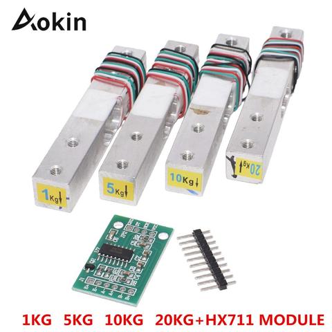 Digital Load Cell Weight Sensor HX711 AD Converter Breakout Module 1 5 10 KG Portable Electronic Kitchen Scale for Arduino Scale ► Photo 1/6