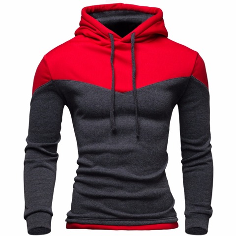 New Hoodies Men Fashion Sweatshirts Male Sweatshirt Teenage Casual Cardigan Hoody Jacket Autumn Coat Man Slim Patchwork Color ► Photo 1/6