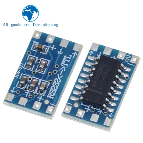 TZT  mini RS232 MAX3232 Levels to TTL level converter board serial converter board Dropshipping ► Photo 1/6