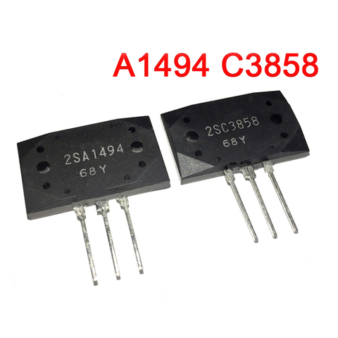 2pcs 2SA1494 2SC3858 IC  integrated circuit 1Pairs A1494 C3858 MT-200 Silicon NPN + PNP Audio amplifier transistor ► Photo 1/1