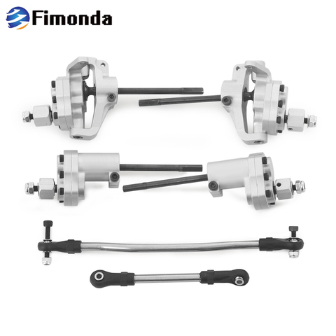 SCX10 Alloy Portal Front Rear Axles with Steering Link Upgrade Parts for 1/10 RC Crawler Axial SCX10 II 90046 90047 AR44 Axle ► Photo 1/6