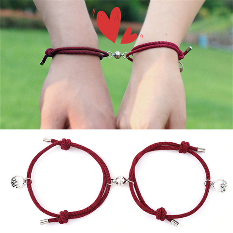 NIUYITID Couple Bracelet For Women Men Fashion Adjustable Magnetic Attract Each Other Long-Distance Love Jewelry Drop Ship ► Photo 1/6