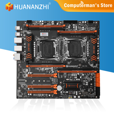 HUANANZHI X99 F8D X99 Motherboard Intel XEON Dual E5 LGA2011-3 All Series DDR4 RECC NON-ECC memory NVME NGFF Server workstation ► Photo 1/1