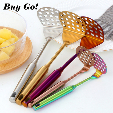 Two Sizes Stainless Steel Potato Masher Ricer Puree Garlic Presser Vegetable Fruit Press Juice  Maker Gadget Kitchen Accessories ► Photo 1/6