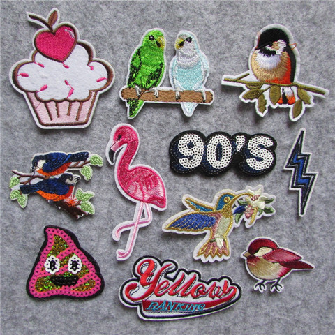 1pcs sell high quality mixture cartoon patter hot melt adhesive applique embroidery patches stripes DIY clothing accessory patch ► Photo 1/1