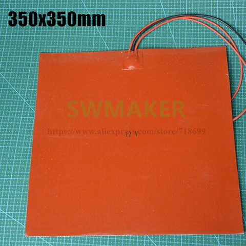 350x350mm 500W 800W Anycubic 3D Printer Heat Bed Silicone Rubber Heater 350*350mm Electric Heating Pad Customized ► Photo 1/4