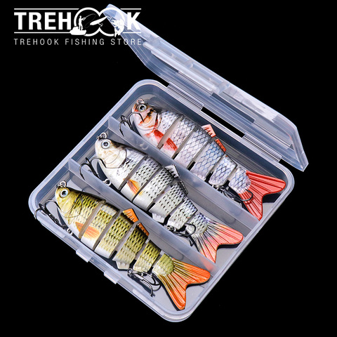 TREHOOK 3pcs 10cm 17g Sinking Swimbait Crankbaits Fishing Lure Set of Wobblers for Pike Artificial Baits Kit Fishing Tackle 2022 ► Photo 1/6