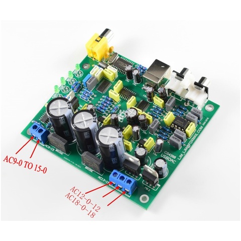 DIY KIT CS8416 CS4398 Audio DAC board USB coaxial DAC 192K 24BIT Board AC 15V-0-AC15V ► Photo 1/3