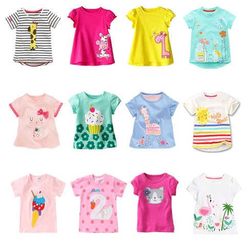 Kids Girl T Shirt Summer Baby Cotton Tops Toddler Tees Clothes Children Clothing Cartoon T-shirts Short Sleeve Casual Wear ► Photo 1/6