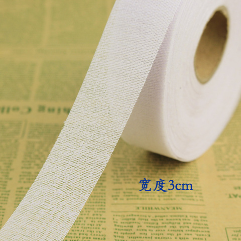 W=3cm one side hard white interlining fabric cloth for dress waist suit trousers accessories patchwork for DIY sewing ► Photo 1/2