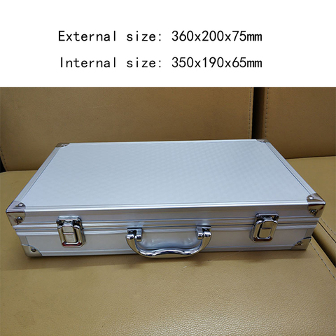 Aluminum alloy toolbox Portable Instrument case File box Hardware Storage tool box with Sponge ► Photo 1/6