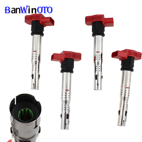 4pcs/set Ignition Coil For VW Audi Jetta Golf Passat Tiguan CC A3/4/5/6/7/8 TT Q3/5 R8 06E905115D 06E905115 ABCDE 07K905715F ► Photo 1/6