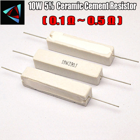 10W 5% 0.1 0.22 0.33 0.5 ohm R Ceramic Cement Resistor / Resistance Passive Component ► Photo 1/1