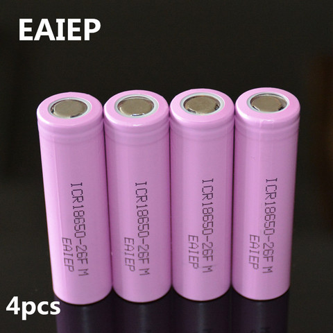 EAIEP 100% New Original 18650 3.7 v 2600 mah 18650 Lithium Rechargeable Battery For Flashlight batteries ► Photo 1/3