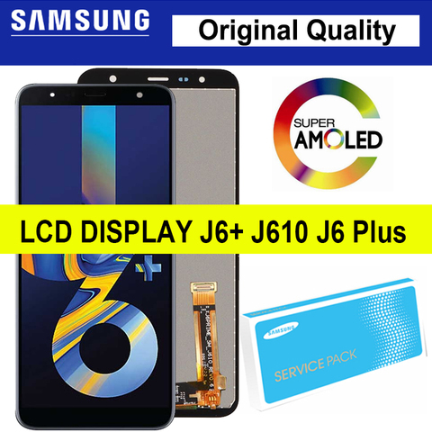 100% Original 6.0'' LCD J6 Plus for Samsung Galaxy J6+ J610 J610F J610FN Display Touch Screen Digitizer Assembly Repair Parts ► Photo 1/4