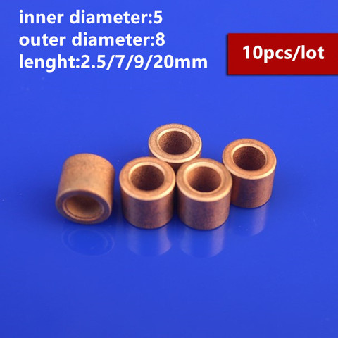 10pcs/lot Self-Lubricating Bearing Inner Diameter 5mm Outer Diameter 8 Iron Copper Base High Precision Miniature Bearing Bushing ► Photo 1/5