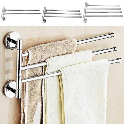 Bathroom Towel Rack Rotating Towel Holder Wall Mounted Towel